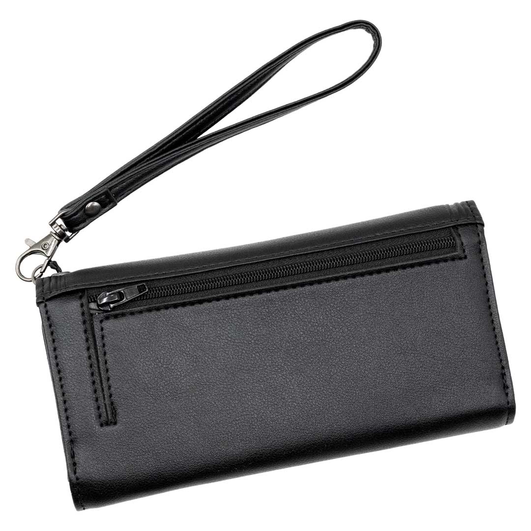 RIP Bat Embossed Trifold Wallet