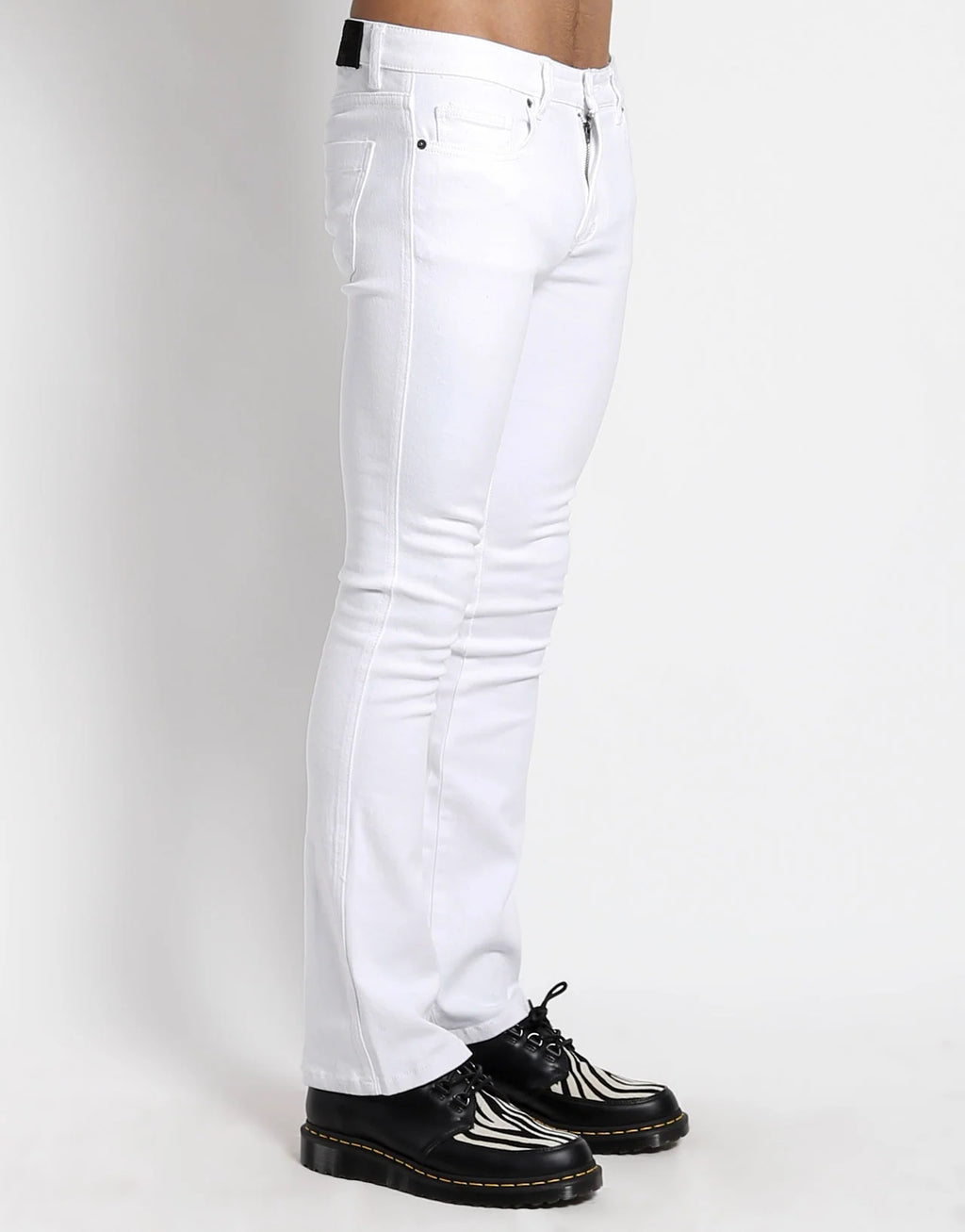 White Boot Cut Jeans - Men's/Unisex