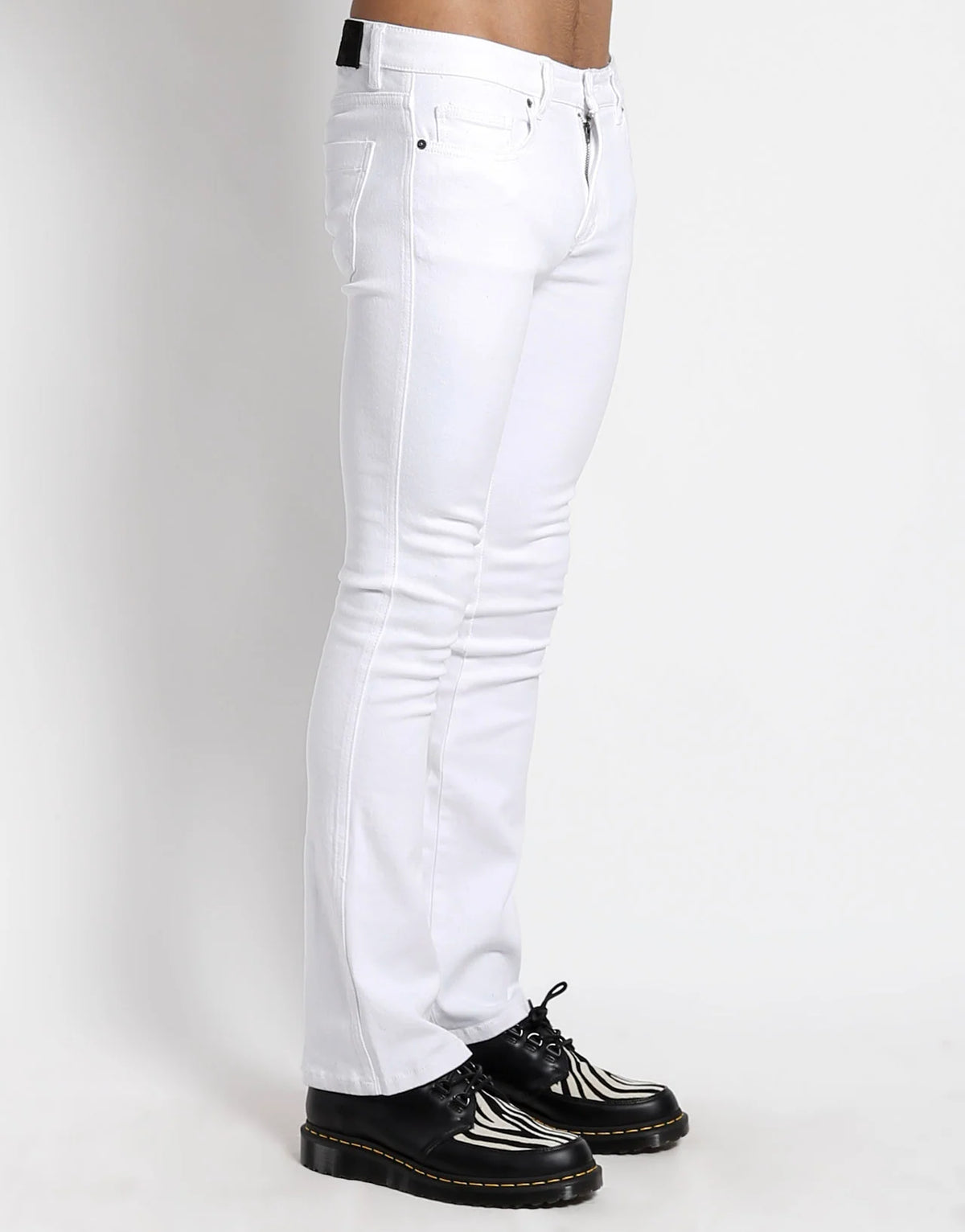 White Boot Cut Jeans - Men's/Unisex