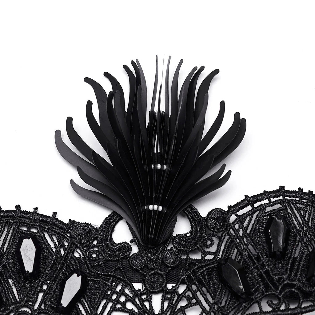 Gothic Lace Mask with Fringe