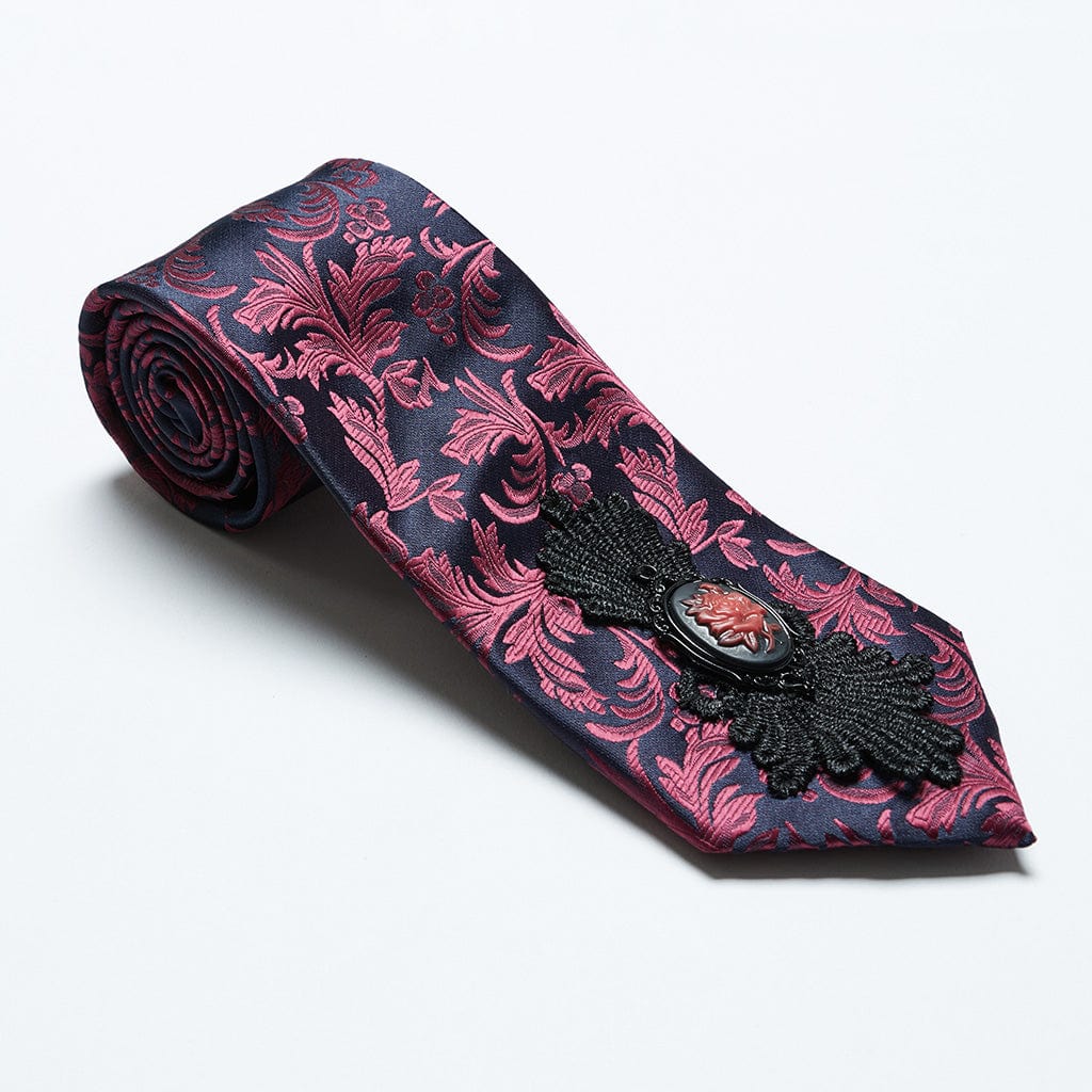 Gothic Rose Crochet Tie