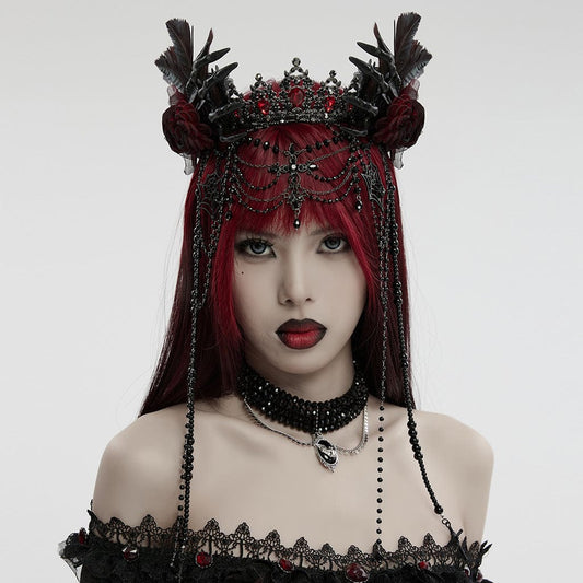 Gothic Skeleton Beaded Crown