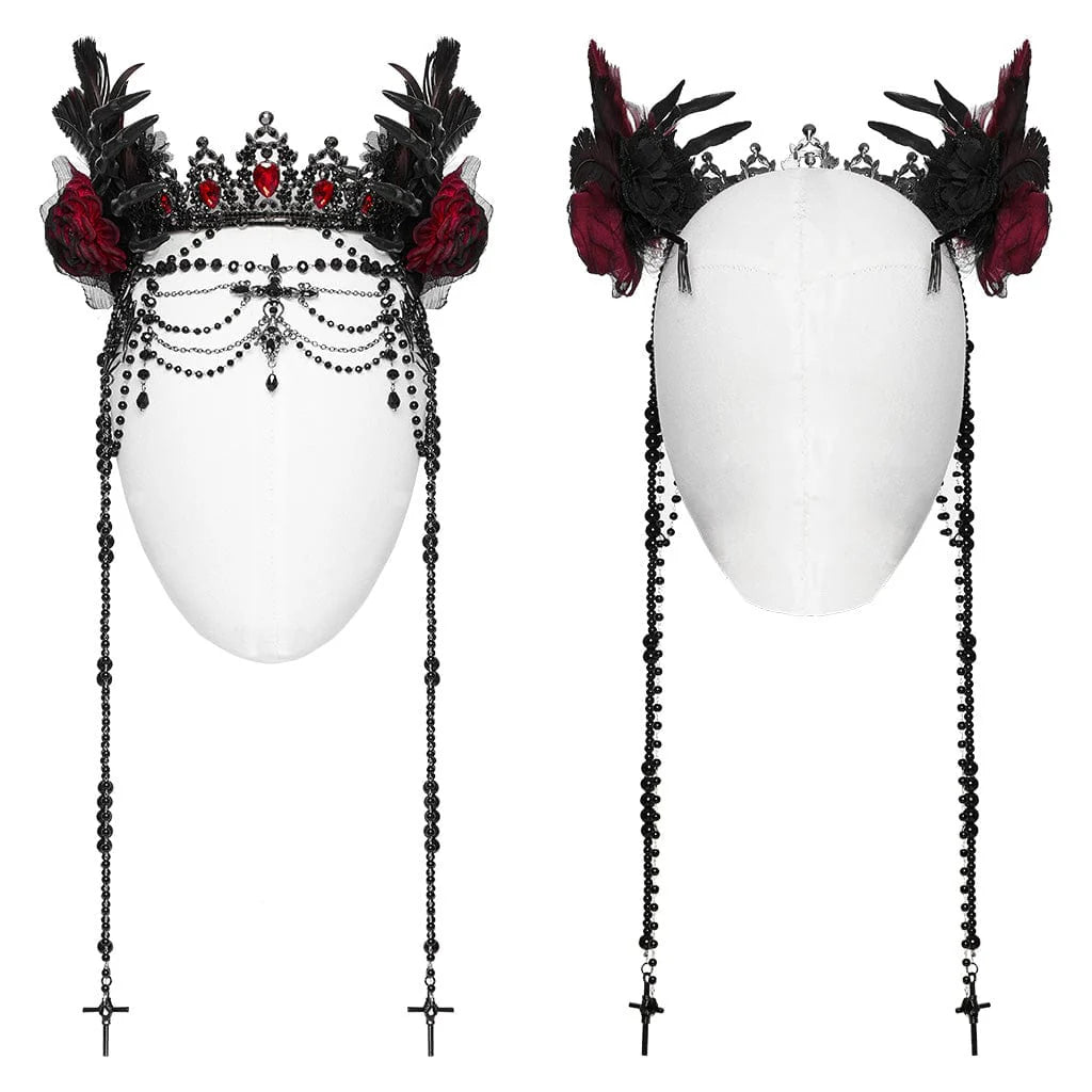 Gothic Skeleton Beaded Crown