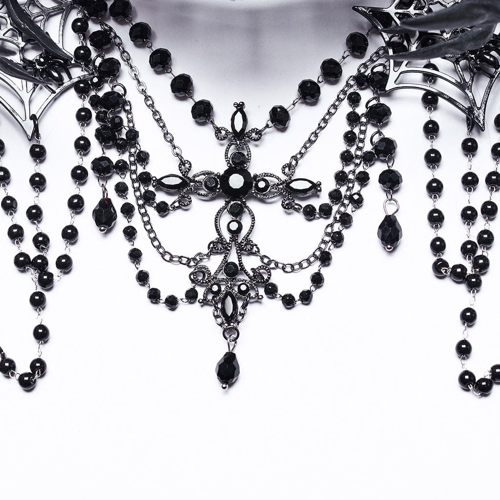 Gothic Skeleton Beaded Crown