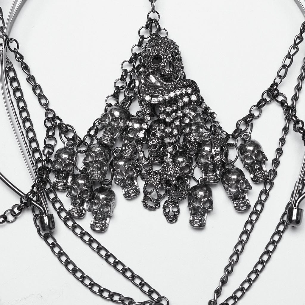 Gothic Skull Chain Crown