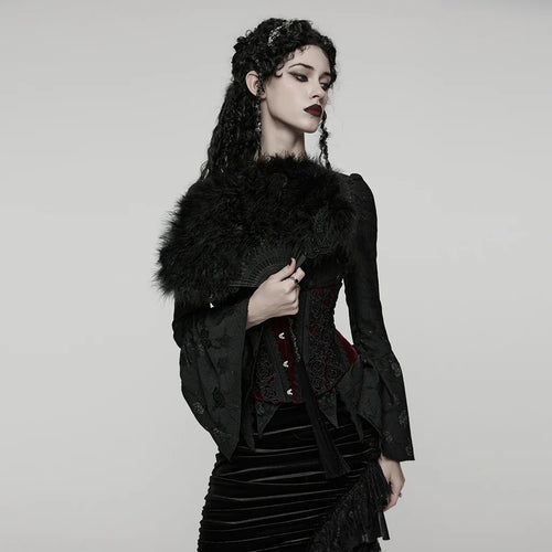 Black Feather Fan