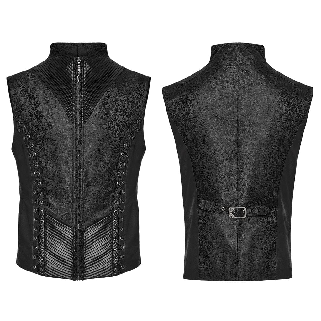 Lace-up Eyelets Buckle-up Waistcoat