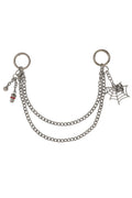 Web Of Fate Spiderweb Skull Double Chain