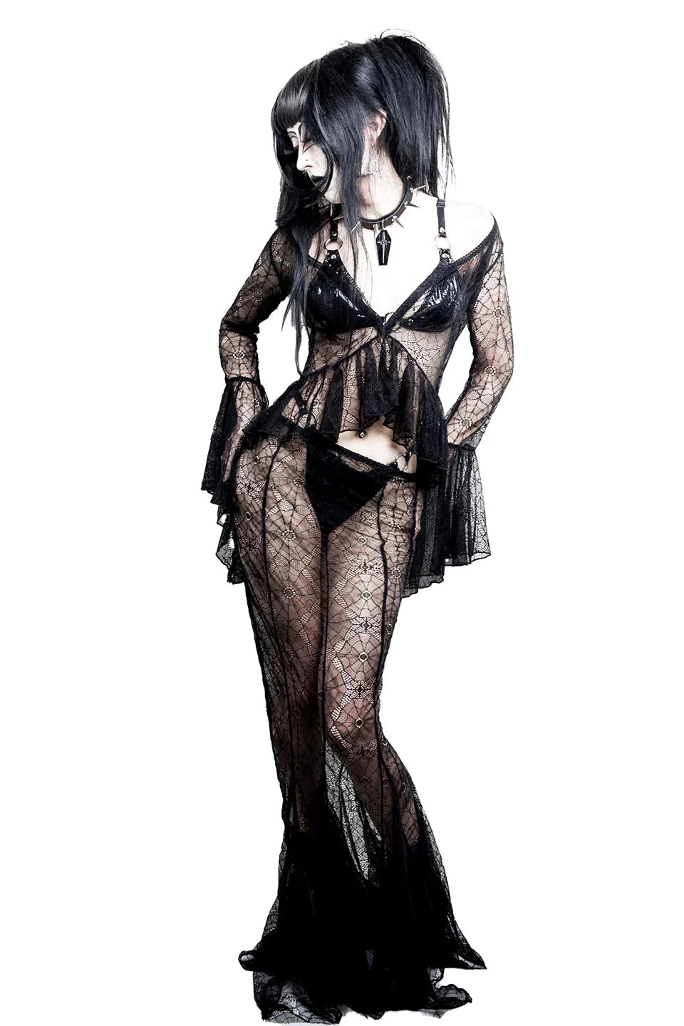 Webutante Maxi Skirt - Spiderweb Mesh