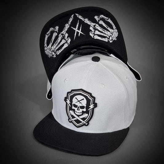 White Crest Snapback Cap