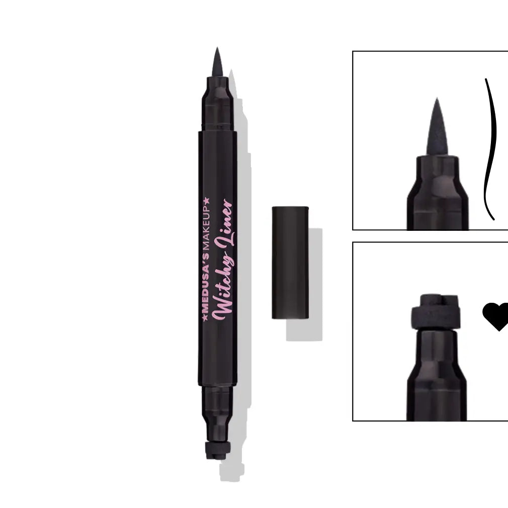 Witchy Liner Heart Stamp Pen - Black
