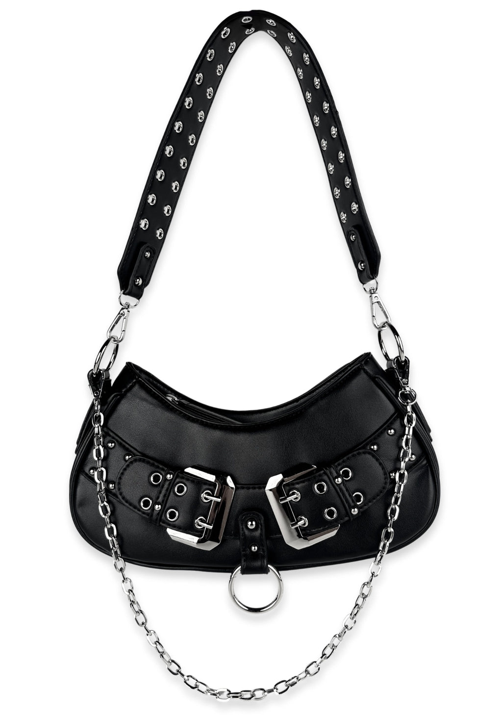 Y2k Convertible Double Belt Shoulder Bag