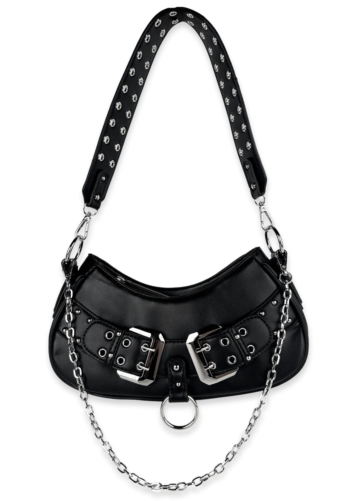 Y2k Convertible Double Belt Shoulder Bag