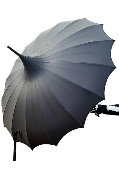 Batwing Pagoda Umbrella - Midnight Black