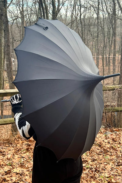Batwing Pagoda Umbrella - Midnight Black