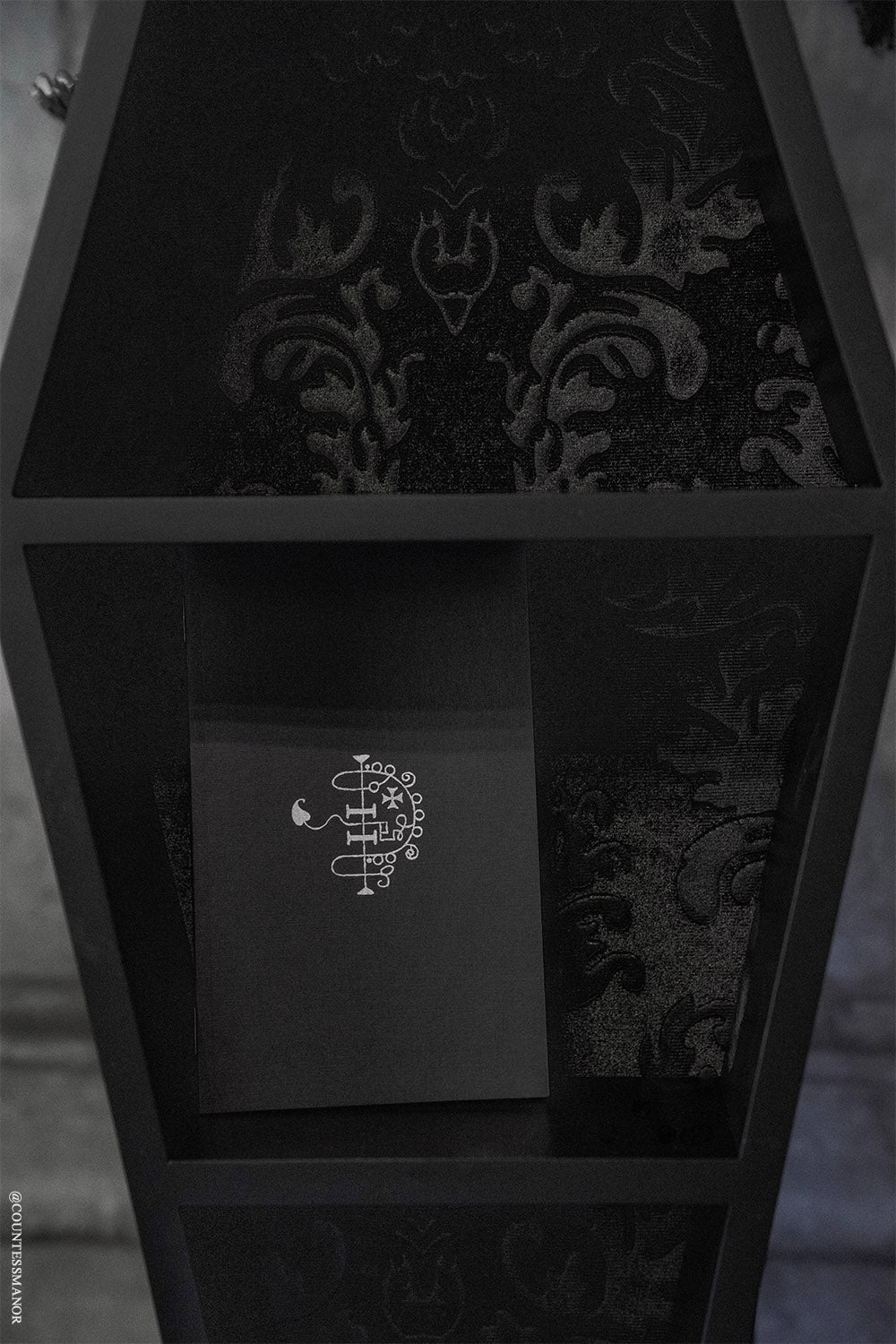 Haunted Mansion 20" Coffin Shelf - Black Velvet