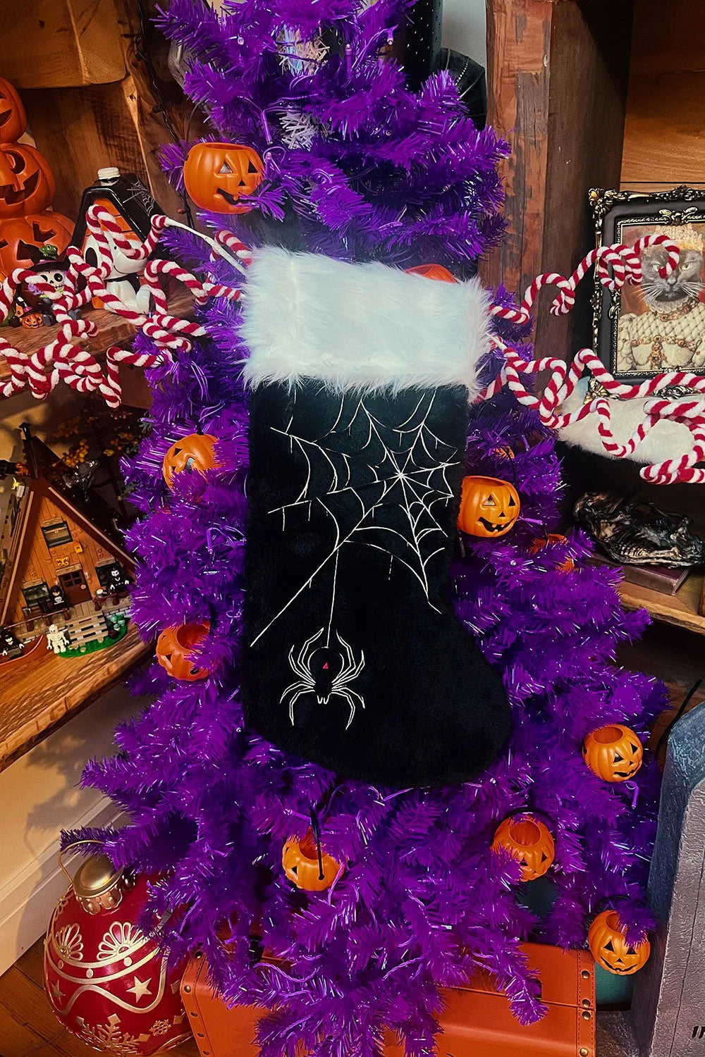 Black Widow Spider Christmas Stocking