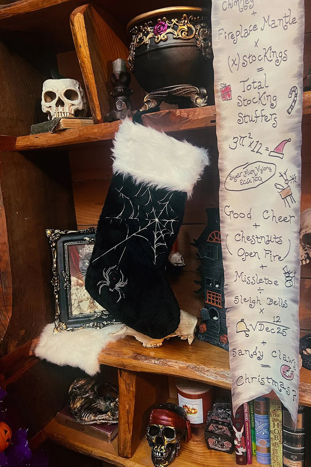 Black Widow Spider Christmas Stocking