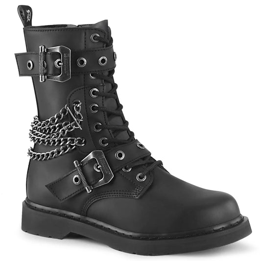 BOLT-250 Black Vegan Leather Boots