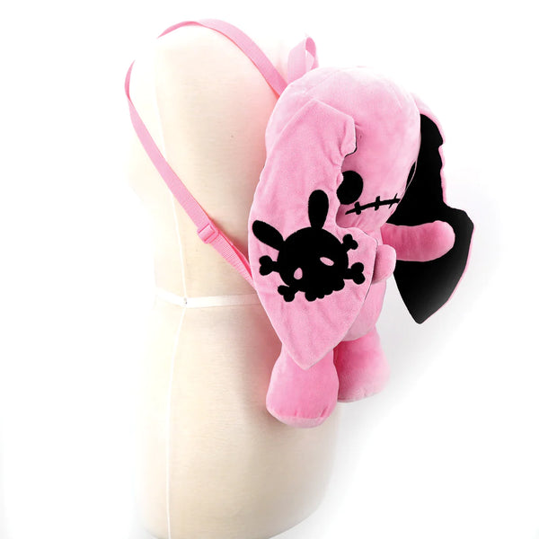 Naughty Bunny Stuffed Backpack - Pink