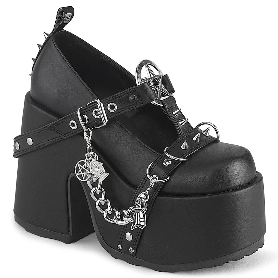 CAMEL-33 - T-strap Mary Jane Shoes