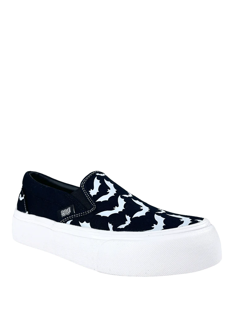 Chill Bat - Black & White Canvas Sneaker