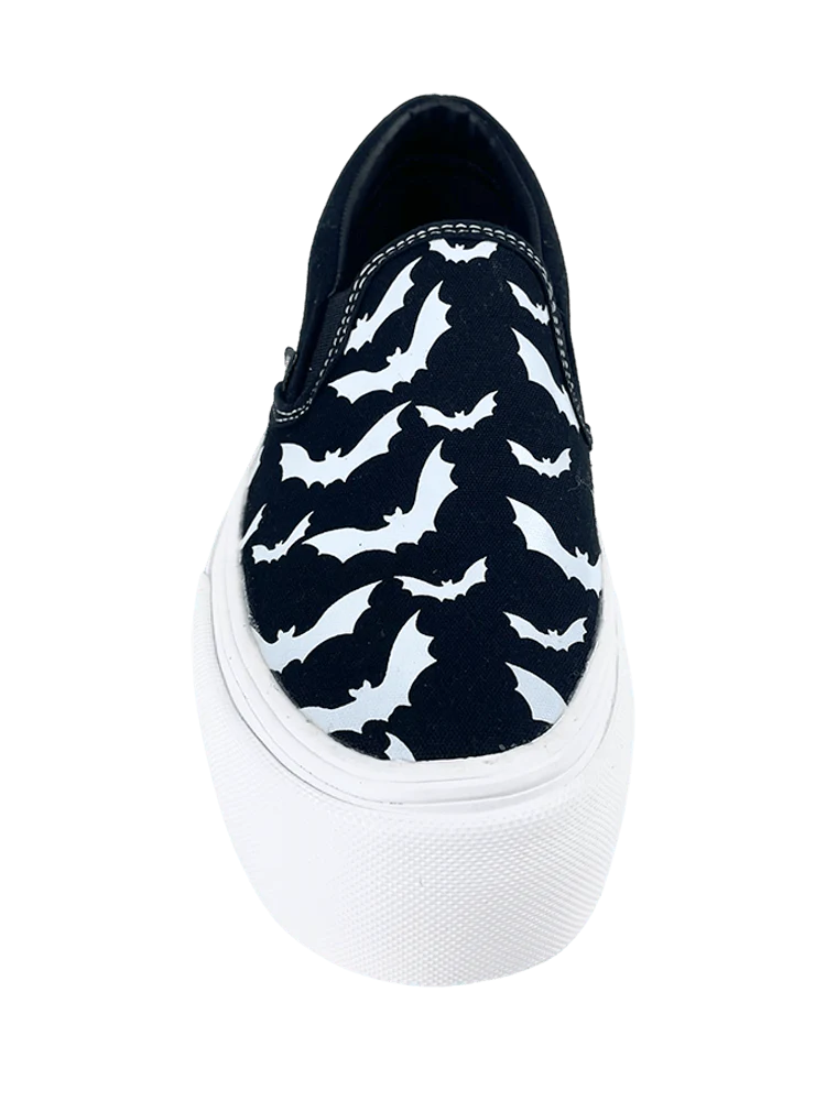 Chill Bat - Black & White Canvas Sneaker