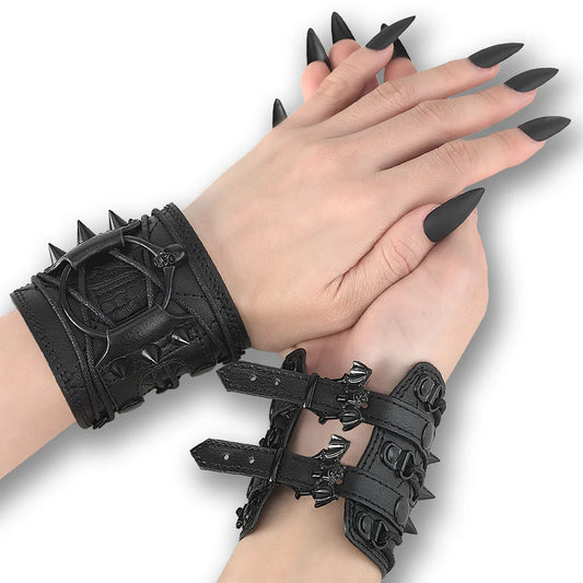 Spiked Wrist Cuff (Pair)