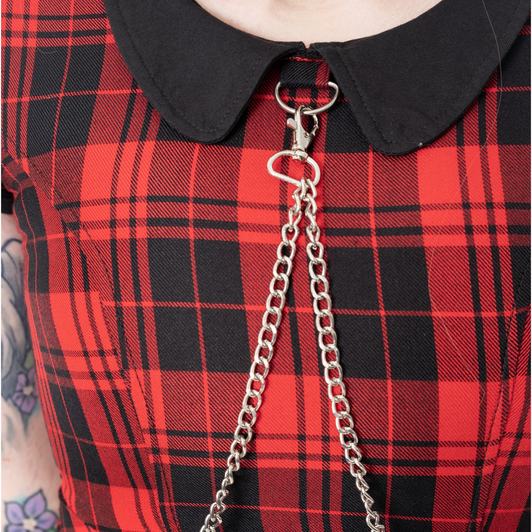 Ebbani Dress - Blck & Red Check