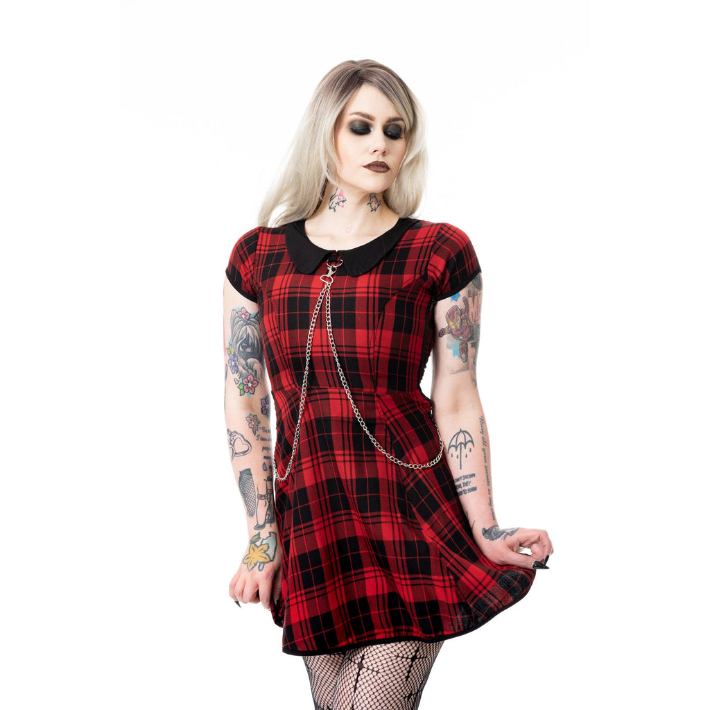 Ebbani Dress - Blck & Red Check