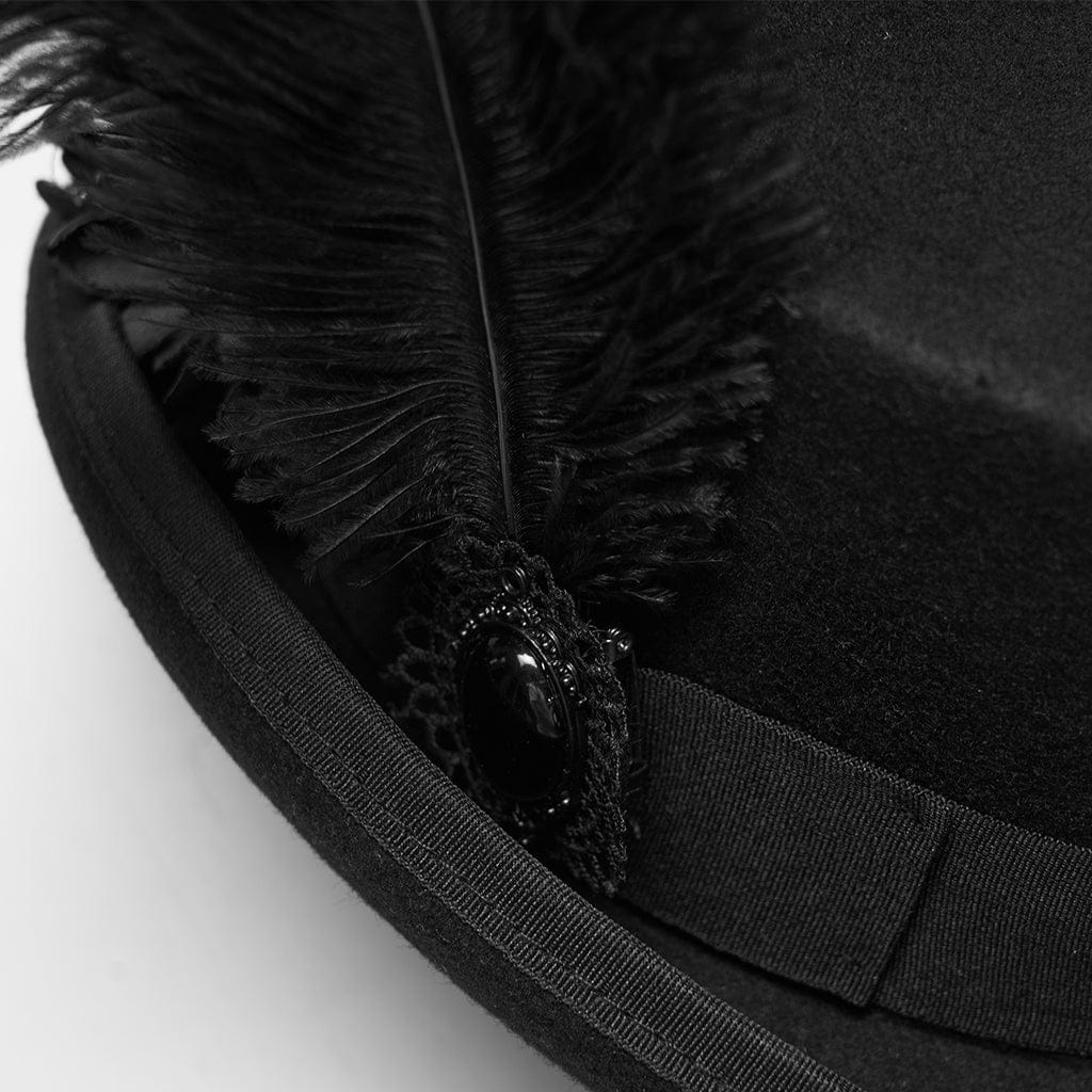 Floral Feather Formal Hat