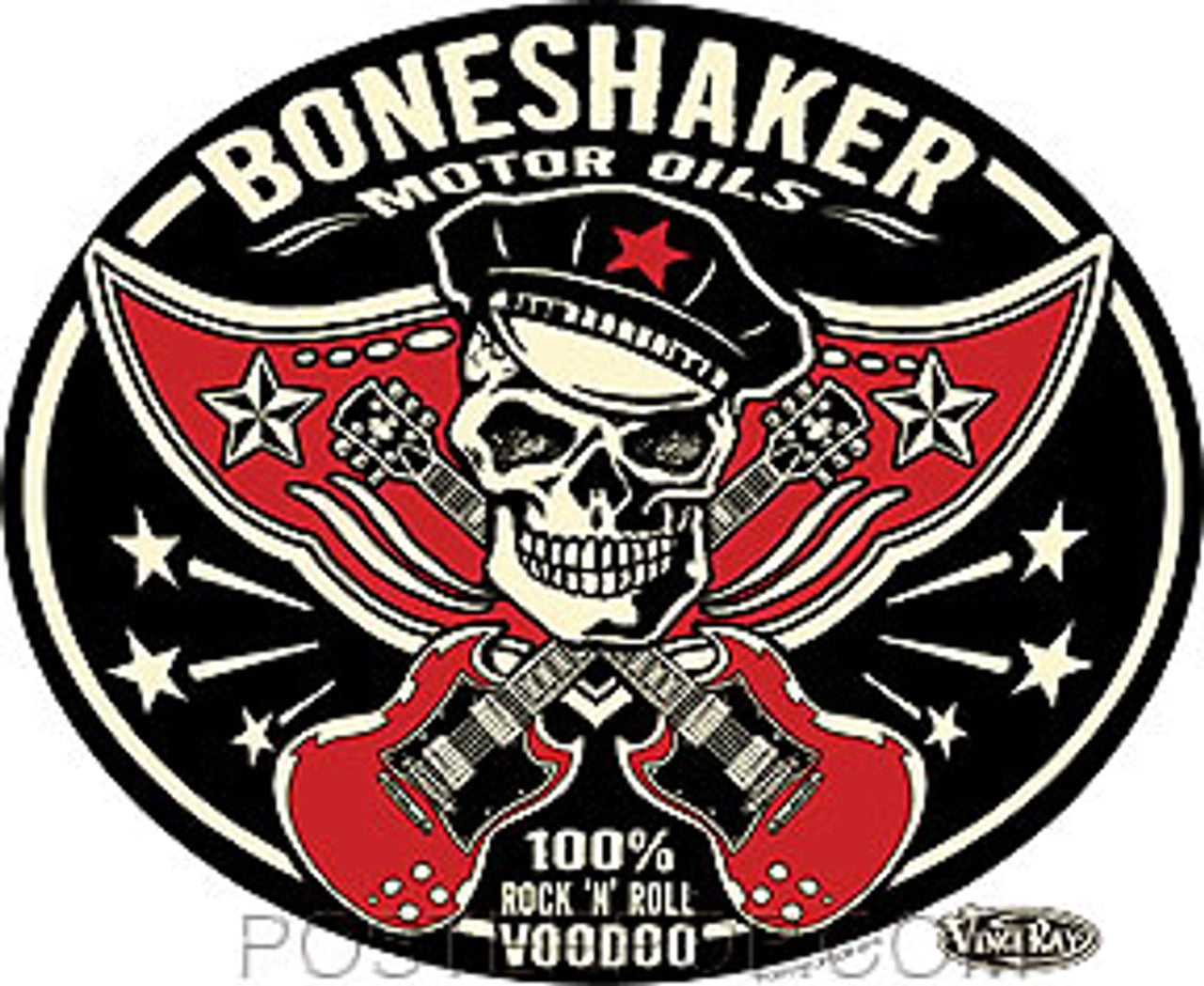 Vince Ray Boneshaker Oil Sticker
