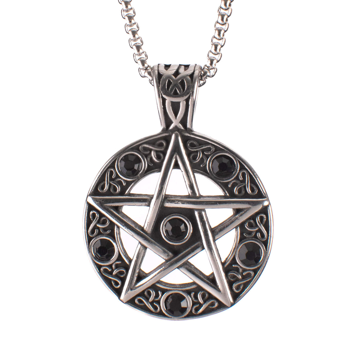 Karnpent Pendant - Silver/Black