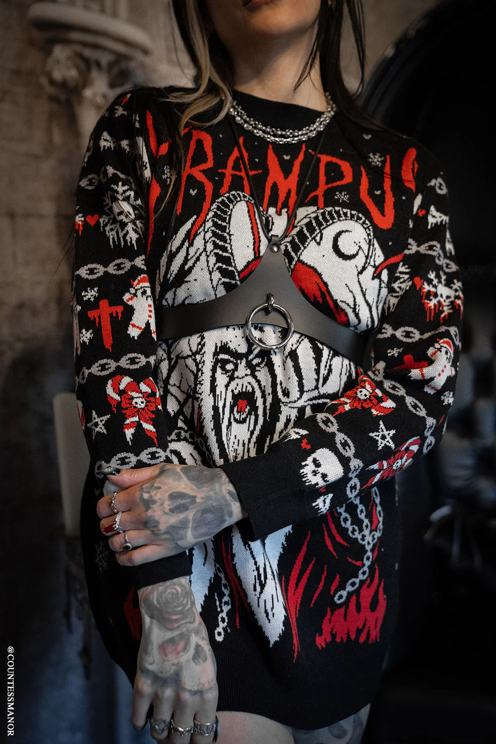 Krampus Knit Christmas Sweater