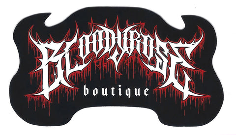 Bloody Rose Boutique Metal Logo Sticker