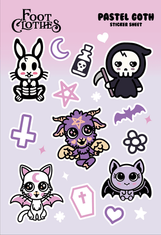 Pastel Goth Puffy Stickers