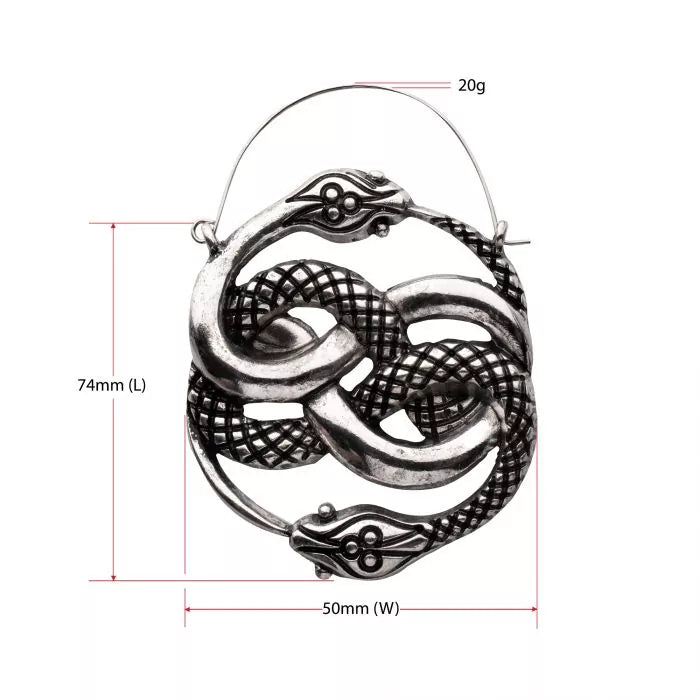 Infinity Snakes Plug Hoops