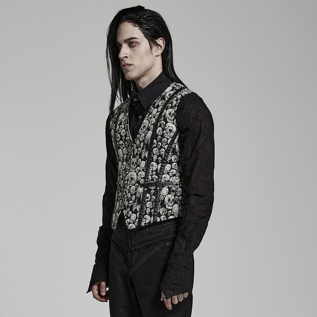 Gothic Skulls Printed Vest