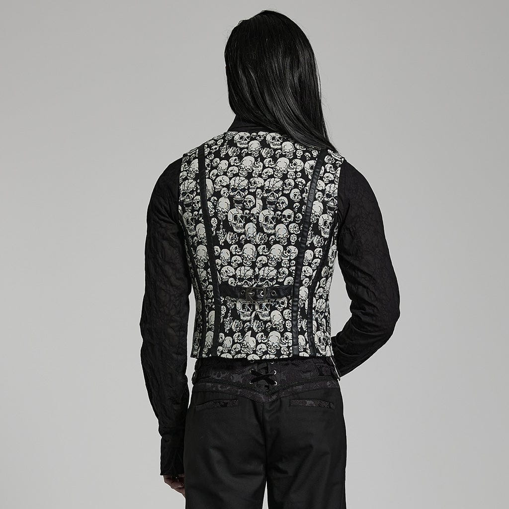 Gothic Skulls Printed Vest