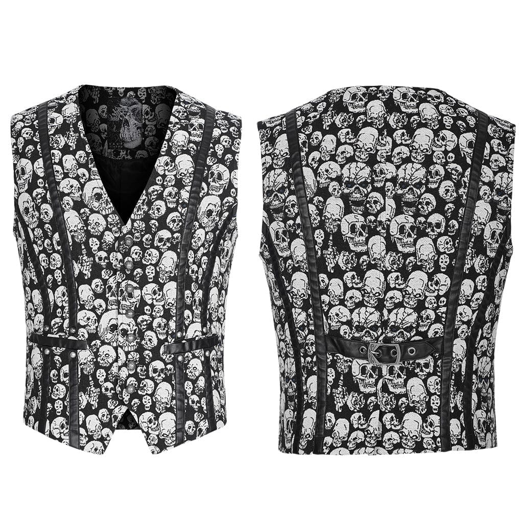 Gothic Skulls Printed Vest