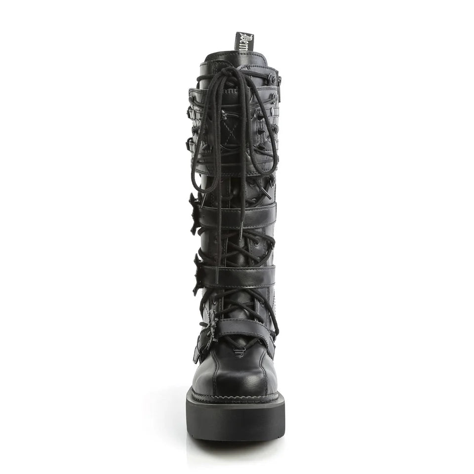 Rebel-200 - 14 Hole Lace-Up Combat Knee-High Boot