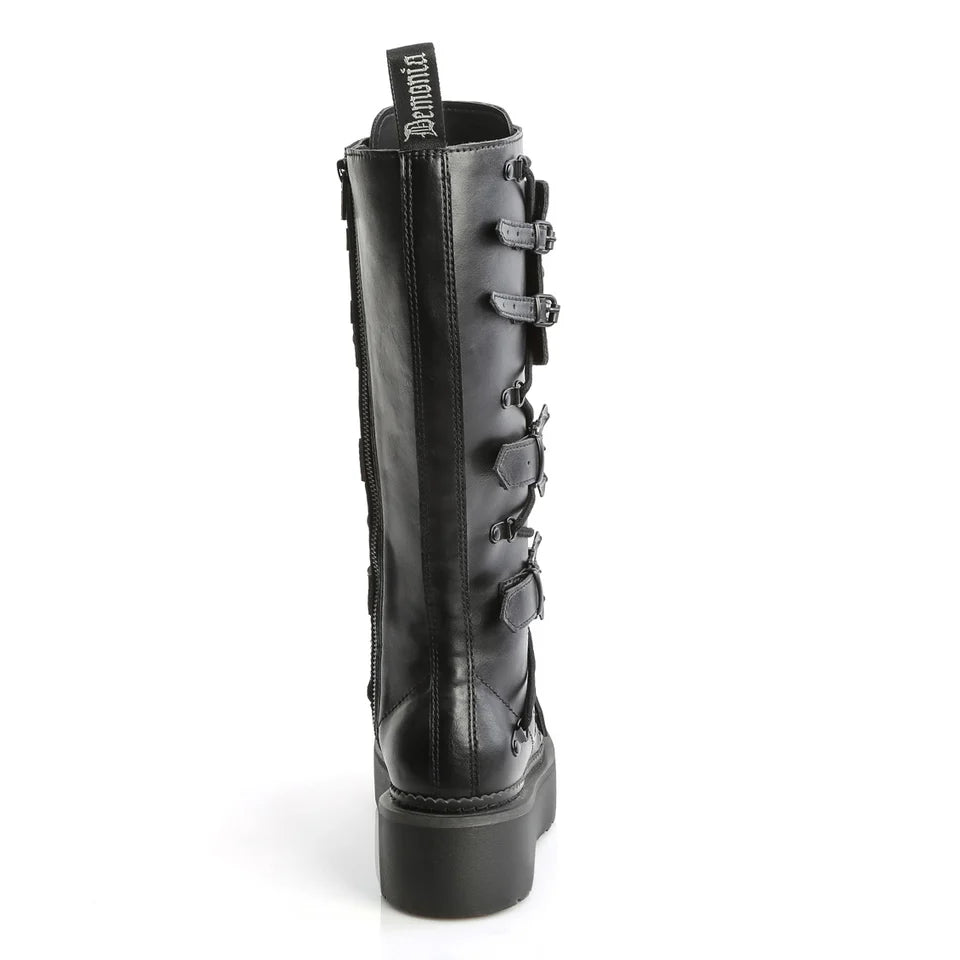 Rebel-200 - 14 Hole Lace-Up Combat Knee-High Boot