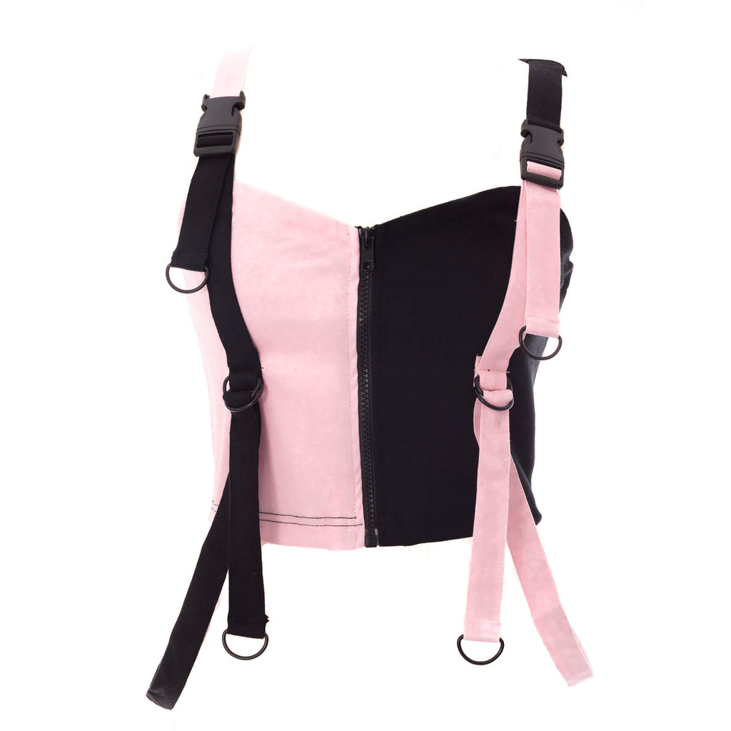 Veil and Void Top - Pink/Black