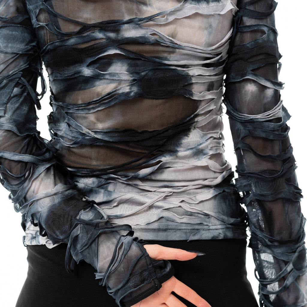 Viola Top - Black/Grey