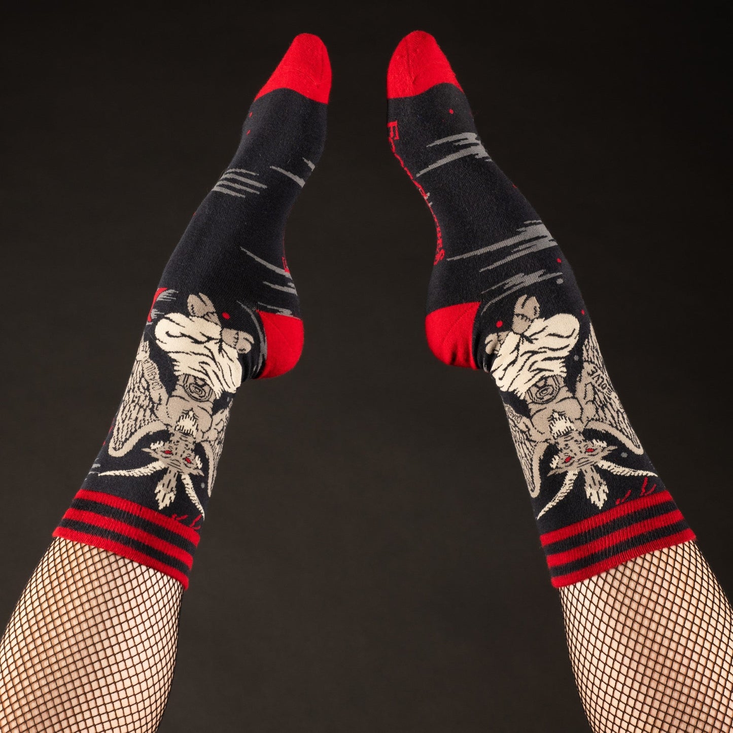 Evil AF Baphomet Socks