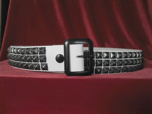 Black Leather Two Row Pyramid Belt – Bloody Rose Boutique