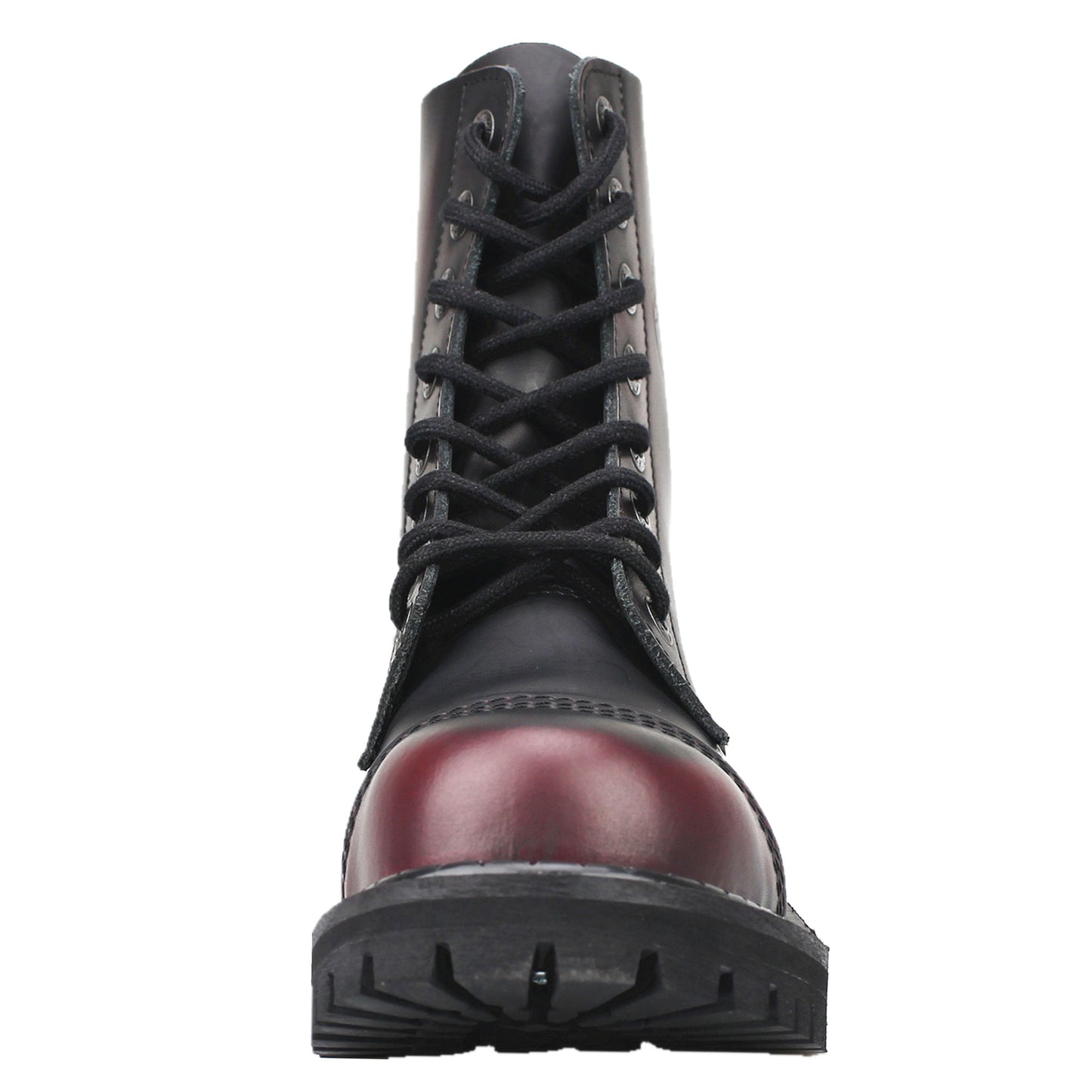 8-Hole - Burgundy Rub-Off Leather Boots