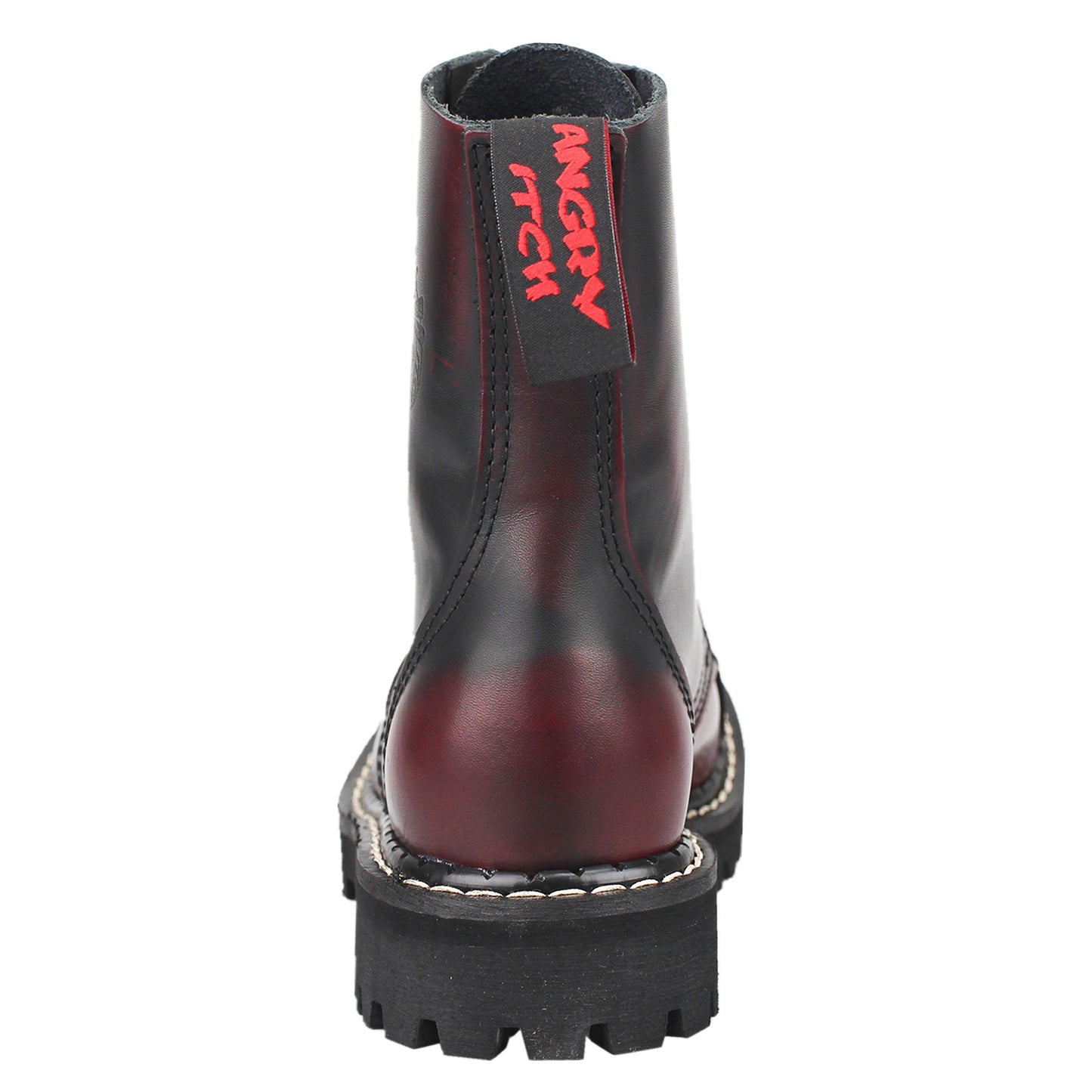 8-Hole - Burgundy Rub-Off Leather Boots