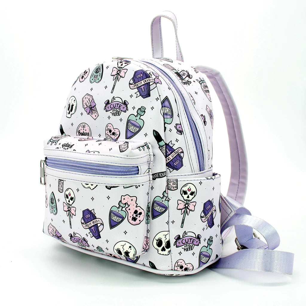 Spooky Girl Collage Mini Backpack In Vinyl