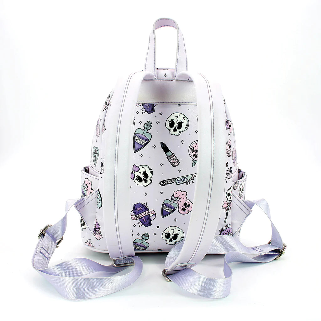 Spooky Girl Collage Mini Backpack In Vinyl